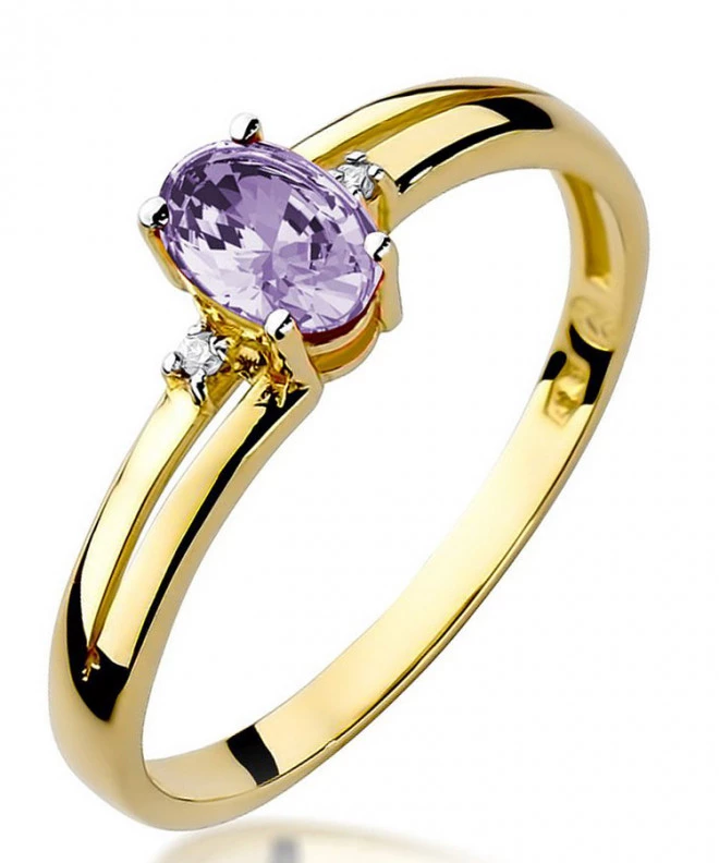 Pierścionek Bonore ze złota próby 585 z tanzanitem 0,4 ct 99634