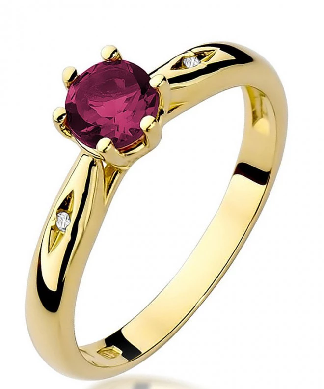 Pierścionek Bonore ze złota próby 585 z rubinem 0,6 ct 95426