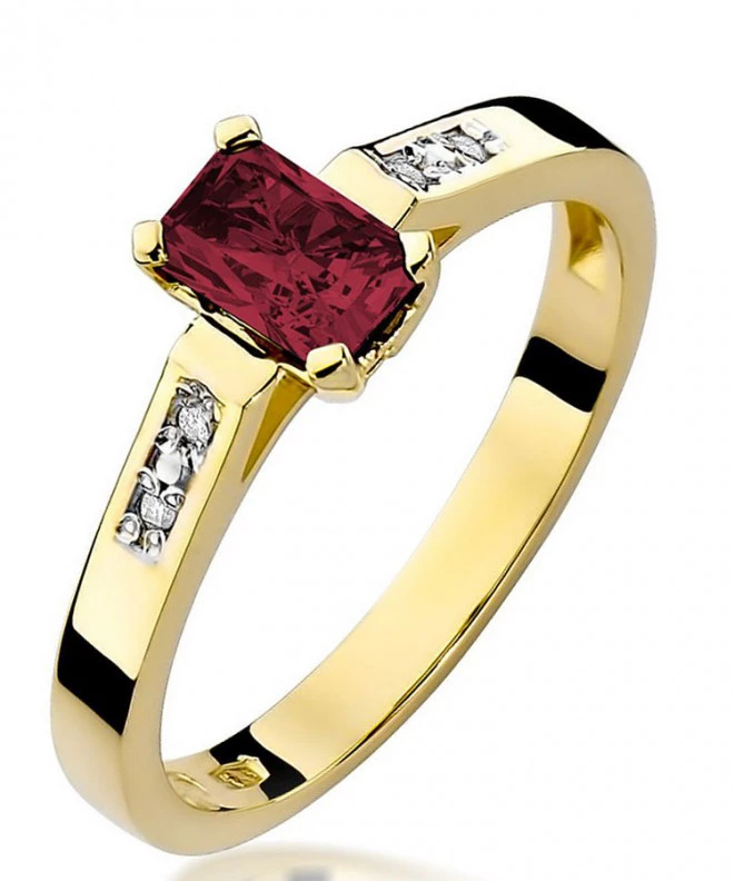 Pierścionek Bonore ze złota próby 585 z rubinem 0,8 ct 95431