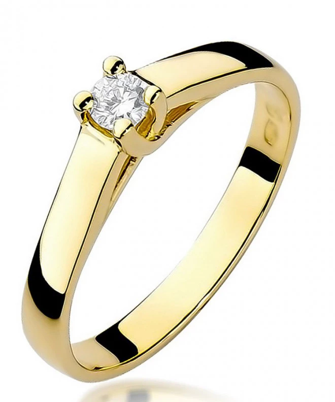 Pierścionek Bonore ze złota próby 585 z diamentem 0,1 ct 82079