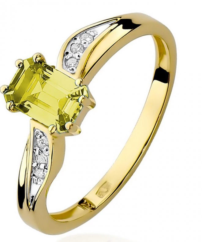 Pierścionek Bonore ze złota próby 585 z cytrynem 0,6 ct 93374