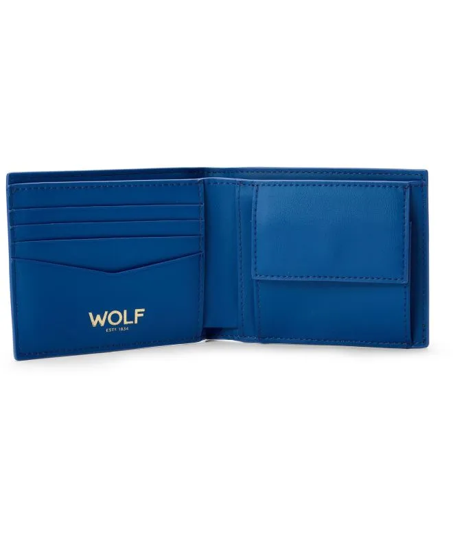 Portfel na banknoty i monety Wolf Signature Blue 776124
