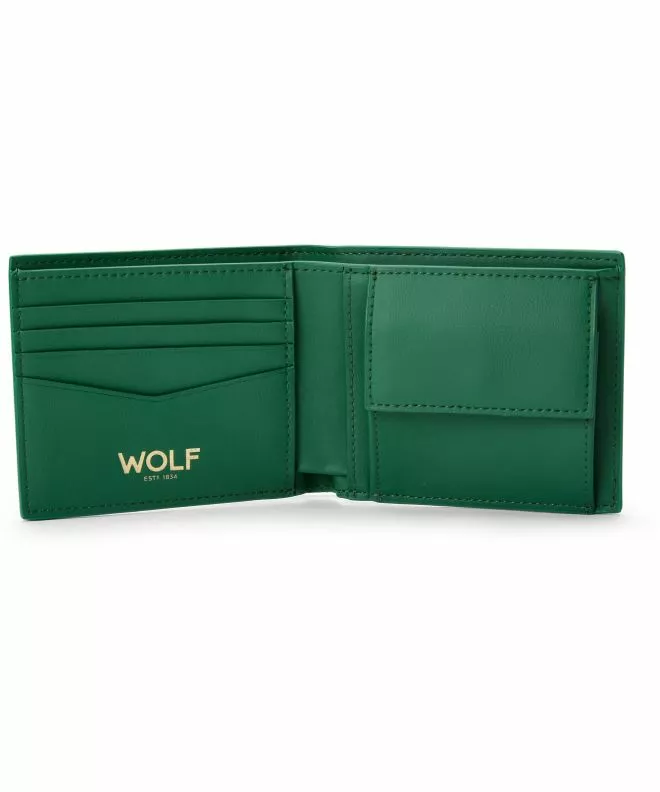 Portfel na banknoty i monety Wolf Signature Green 776130