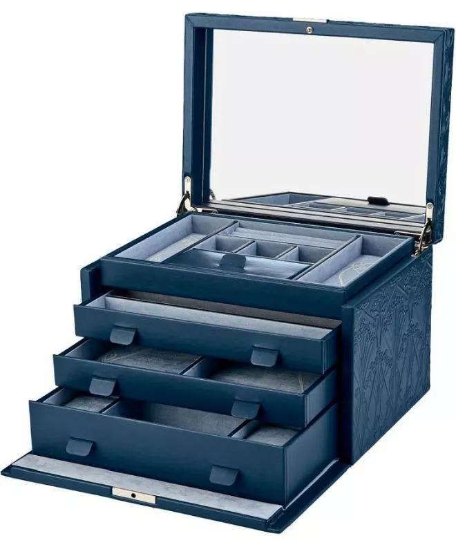 Pudełko na biżuterię Wolf x Liberty All Over Ianthe Navy rozmiar L 381017