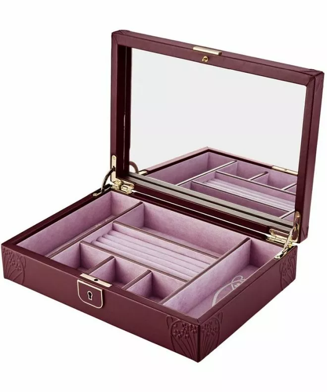 Pudełko na biżuterię Wolf x Liberty Ianthe Burgundy rozmiar M 381127