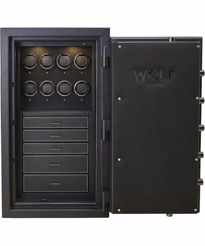Sejf z rotomatami Wolf Athos 8 Piece Black na 8 zegarków 4900803