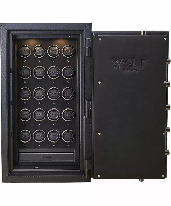 Sejf z rotomatami Wolf Athos 20 Piece Black na 20 zegarków 49002003