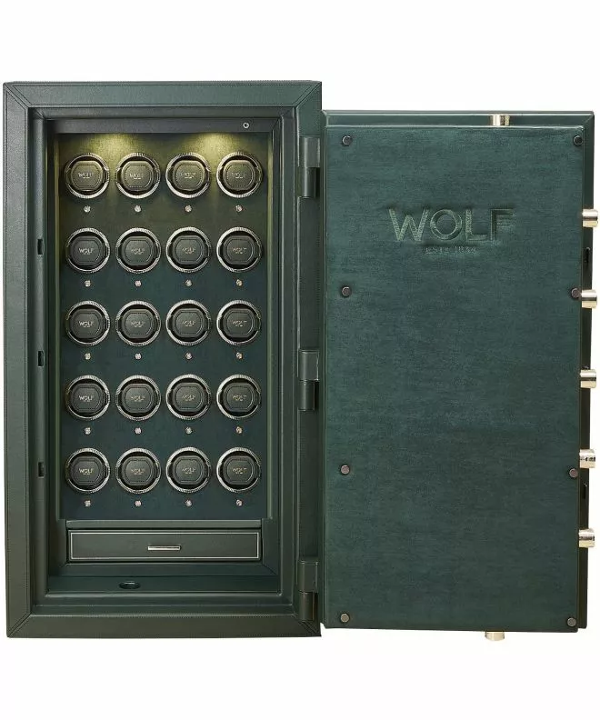 Sejf z rotomatami Wolf Athos 20 Piece Green na 20 zegarków 49002043