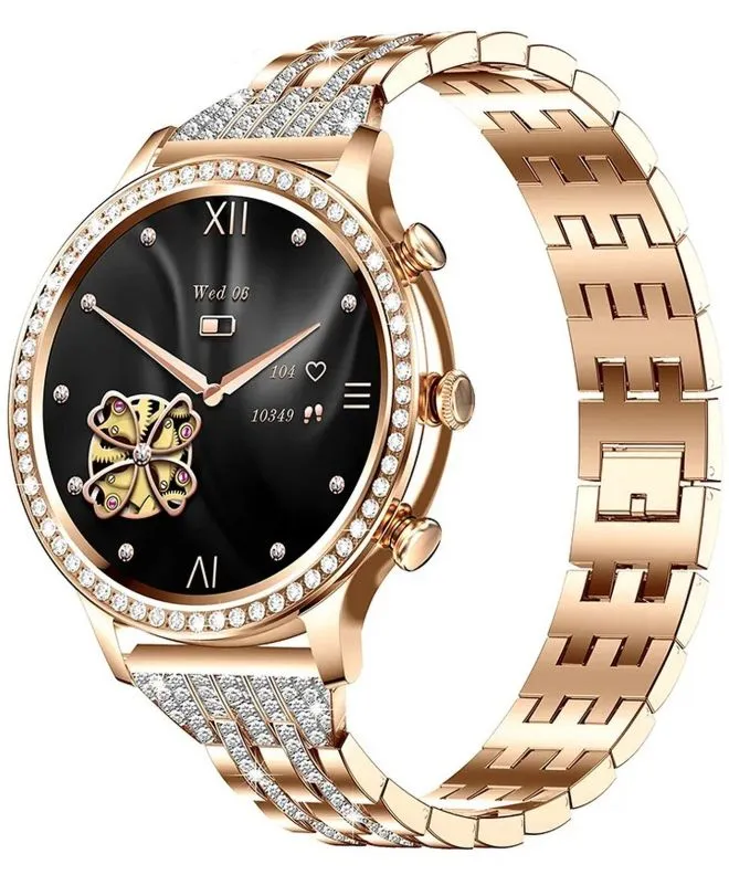 Smartwatch damski Manta Diamond Lusso Złoty SET Outlet SWD01GD-WYP250099