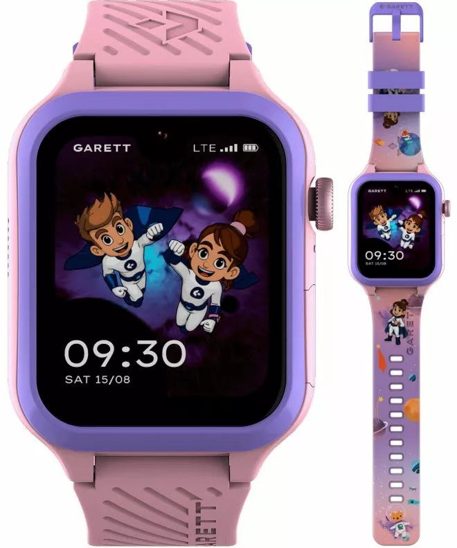Smartwatch Garett Kids Essa AI 4G Różowy SET 5904238487280