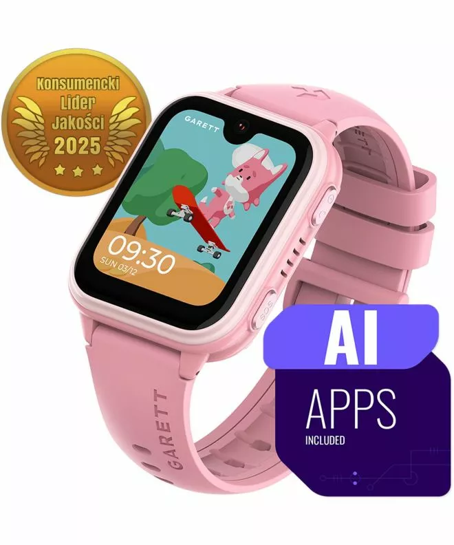 Smartwatch Garett Kids Vibe AI 4G Różowy 5904238487419