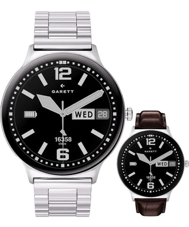 Smartwatch Garett Quantum Glow Silver SET 5904238487563