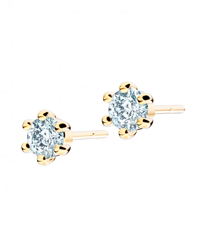 Kolczyki Bonore ze złota próby 585 z diamentem 0,04 ct 128689