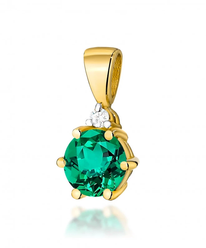 Zawieszka Bonore ze Złota próby 585 ze szmaragdem 0,5 ct 173777