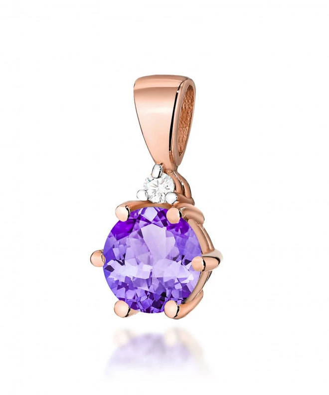 Zawieszka Bonore ze Złota próby 585 z ametystem 0,5 ct 173758