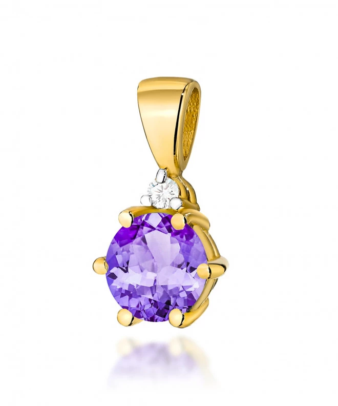 Zawieszka Bonore ze Złota próby 585 z ametystem 0,5 ct 173756