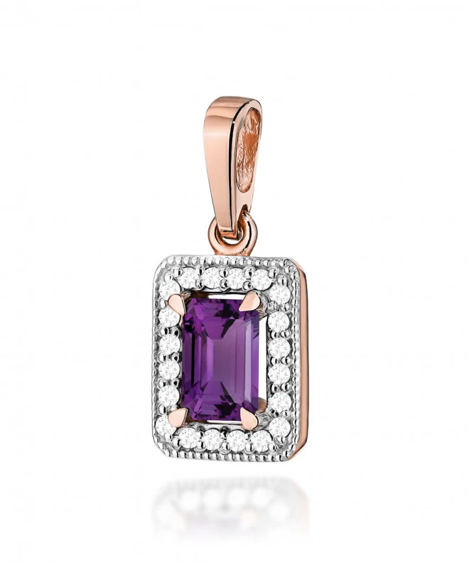 Zawieszka Bonore ze Złota próby 585 z ametystem 0,5 ct 173803