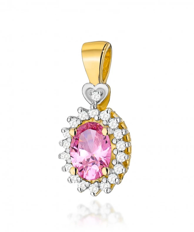 Zawieszka Bonore ze Złota próby 585 z różowym topazem 0,5 ct 173836