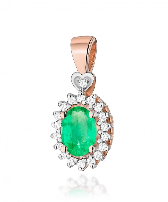 Zawieszka Bonore ze Złota próby 585 ze szmaragdem 0,4 ct 173842