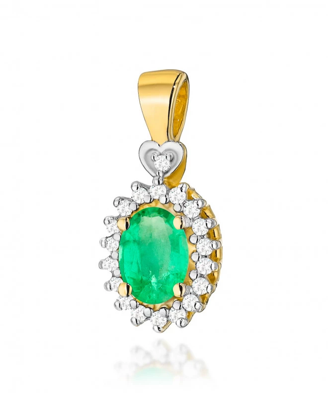 Zawieszka Bonore ze Złota próby 585 ze szmaragdem 0,4 ct 173840