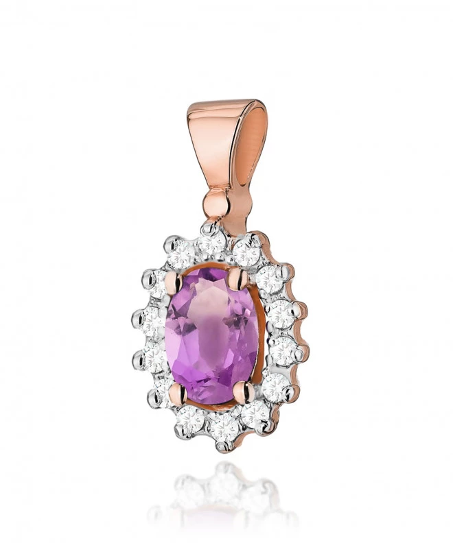 Zawieszka Bonore ze Złota próby 585 z ametystem 0,4 ct 173851