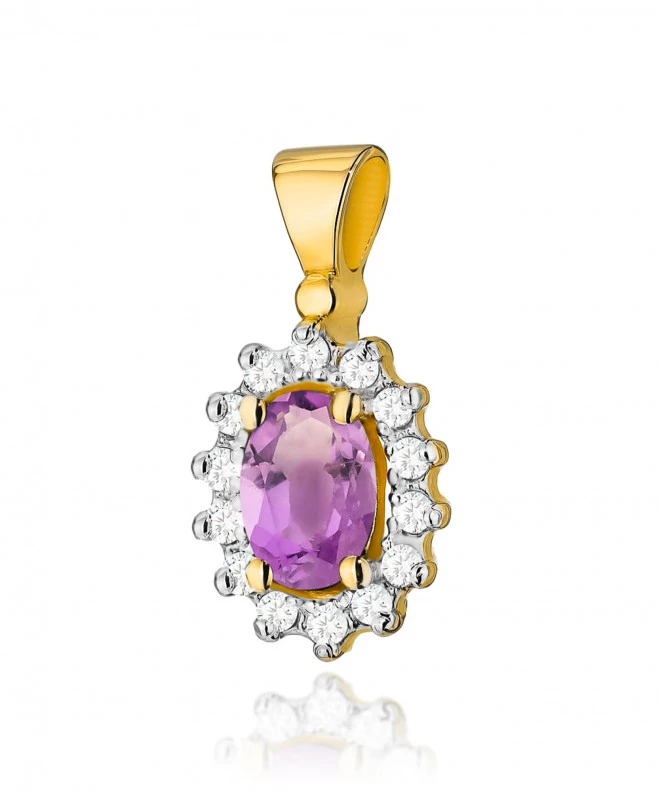 Zawieszka Bonore ze Złota próby 585 z ametystem 0,4 ct 173849