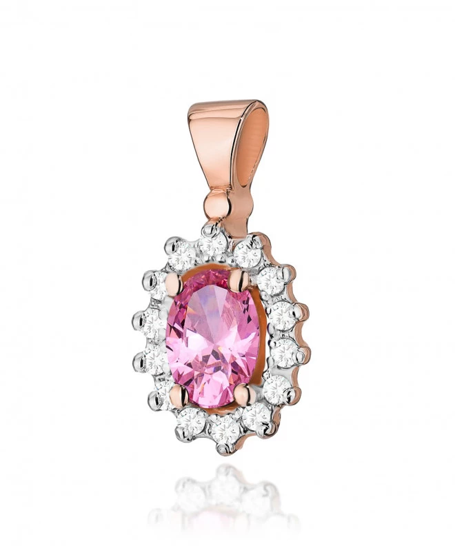 Zawieszka Bonore ze Złota próby 585 z różowym topazem 0,5 ct 173863