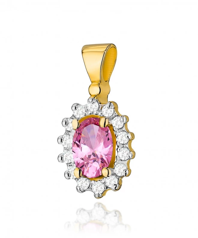 Zawieszka Bonore ze Złota próby 585 z różowym topazem 0,5 ct 173861