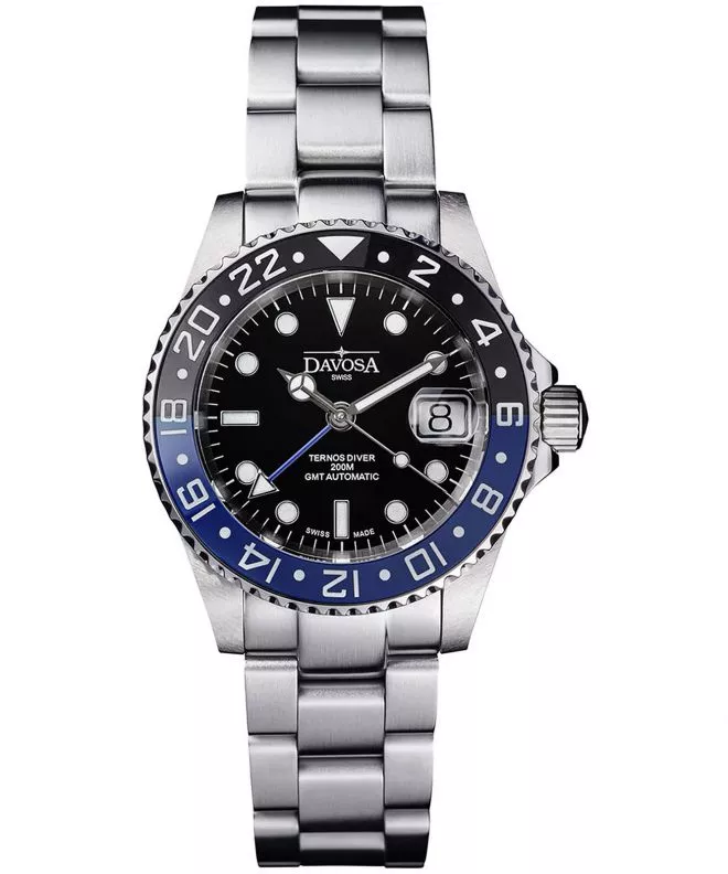 Zegarek męski Davosa Ternos Ceramic GMT WaveSl Automatic 161.590.40W