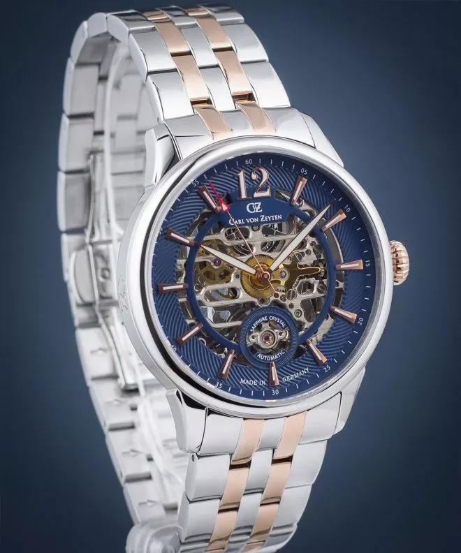 Zegarek męski Carl von Zeyten Schramberg Skeleton Automatic Limited Edition CVZ0080BLRM