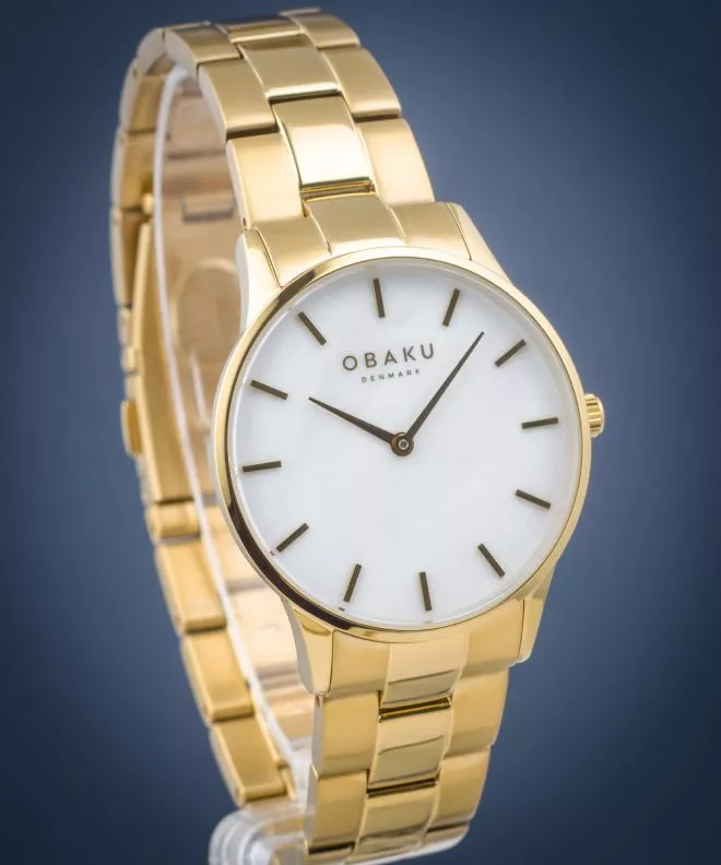 Zegarek damski Obaku Lyng Lille-Gold V247LXGWSG