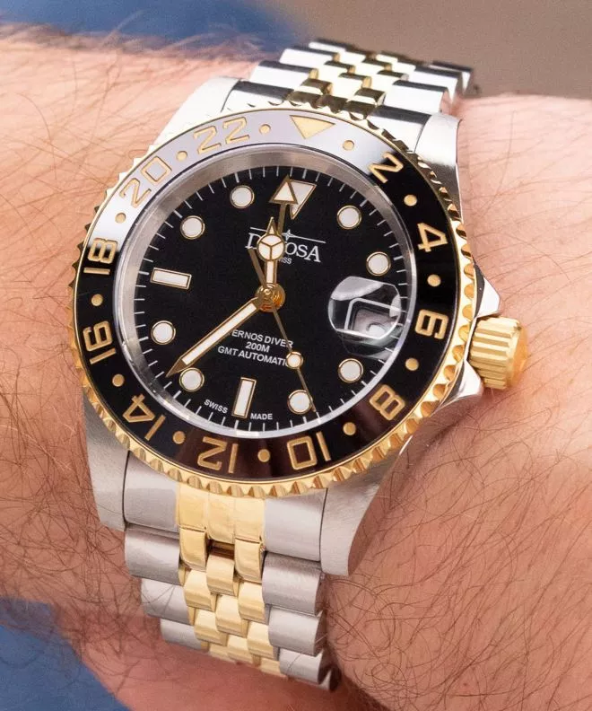 Zegarek męski Davosa Ternos Diver Ceramic GMT WaveSl Automatic 161.591.05W