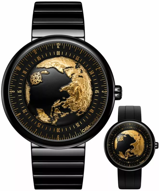 Zegarek męski Ciga Design U Series Blue Planet II Gilded Age Automatic SET U033-BG01-6B7B