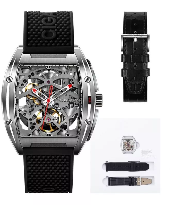 Zegarek męski Ciga Z-Series Edge Stainless Steel Skeleton Automatic Z031-SISI-W15BK