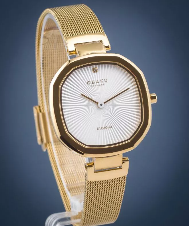 Zegarek damski Obaku Brilliant Gold Diamond V277LXGIMG