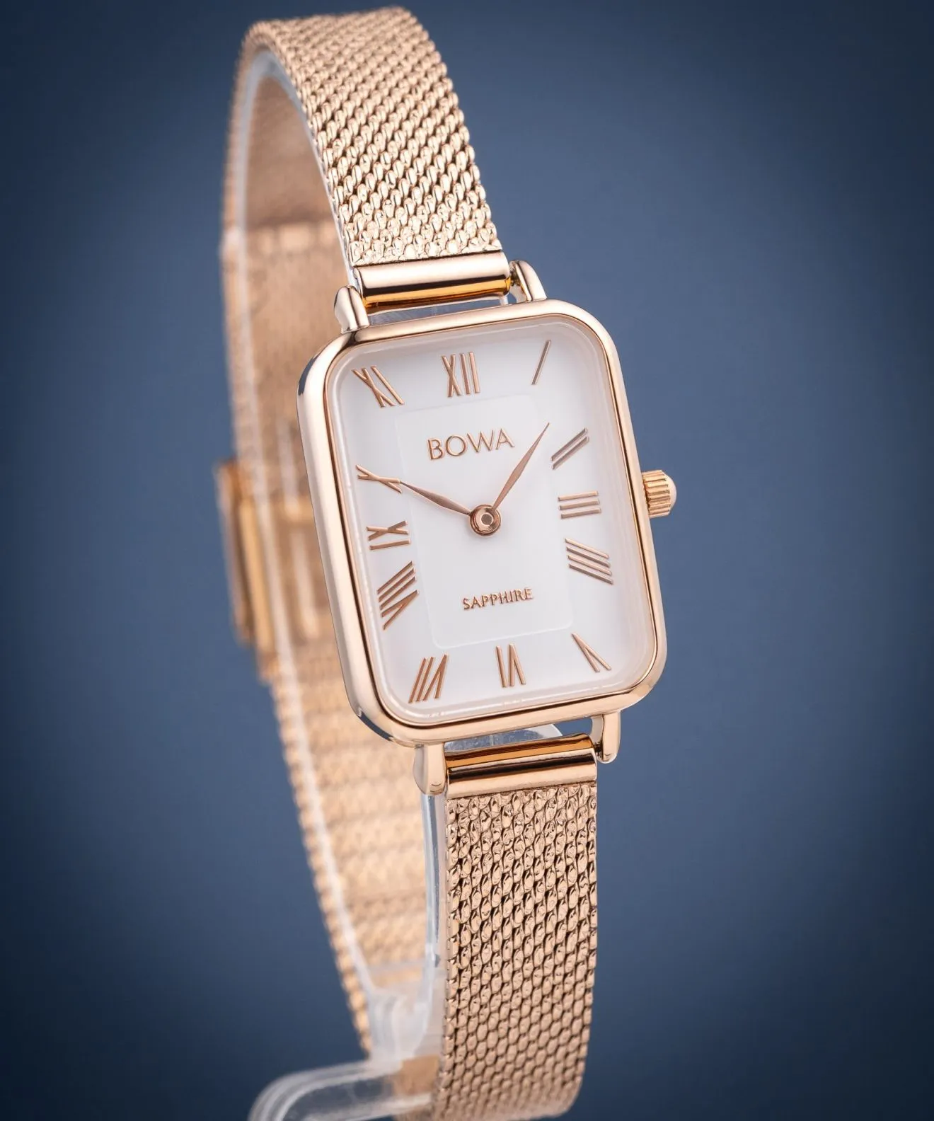 Zegarek damski BOWA Dubai White Rose-Gold Mesh 20 DU207-27R-107M
