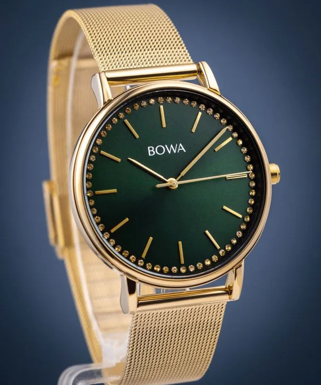 Zegarek BOWA Rio Green-Gold Mesh 38 RI384-04-184M