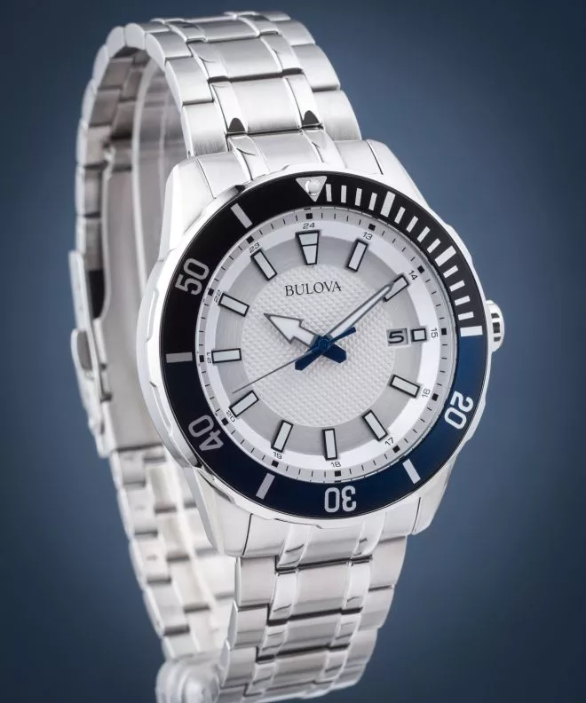 Zegarek męski Bulova Diver White Steel 100m 98B349