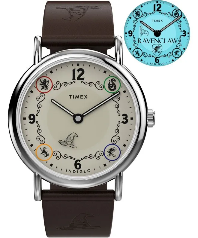 Zegarek Timex Harry Potter X Weekender Ravenclaw House 38mm Leather Strap TW2Y76500