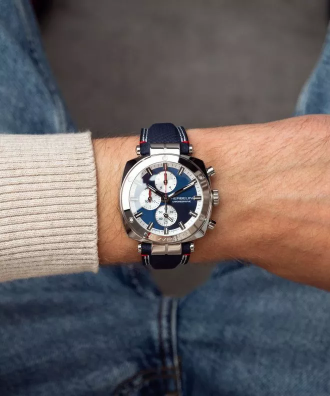 Zegarek męski Herbelin Newport Heritage Chronographe 35664AP25 (35664/AP25)