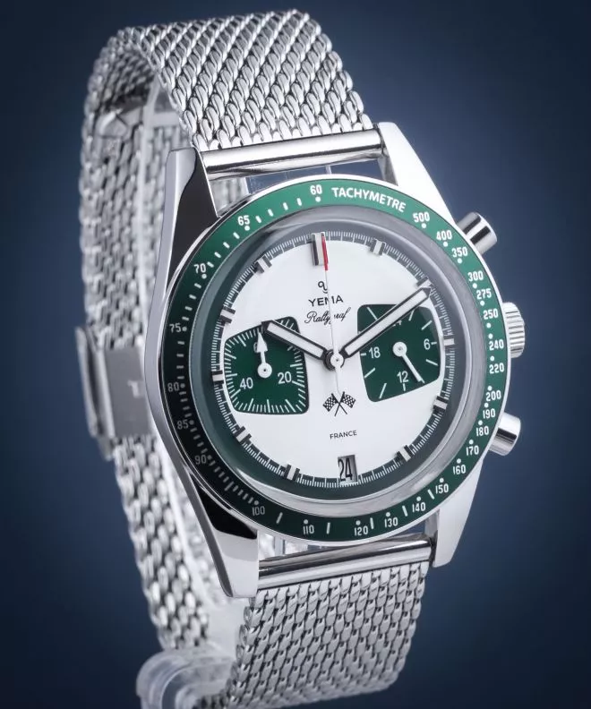 Zegarek męski Yema Rallygraf Chronograph Meca-Quartz YMHF1580-ZM