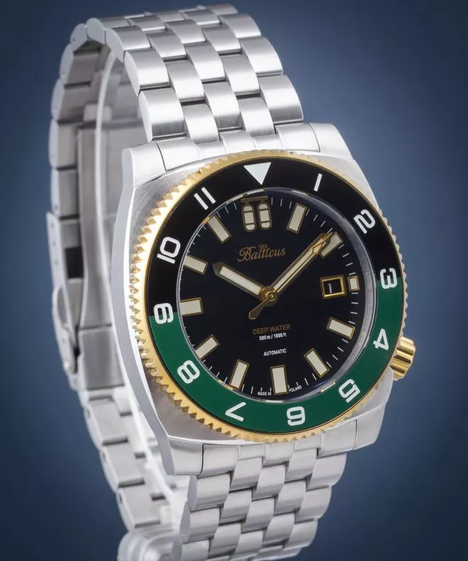 Zegarek męski Balticus Deep Water Black-Green Bicolor SET Limited Edition BAL-DWRCBG (BLT-DWRCBG)