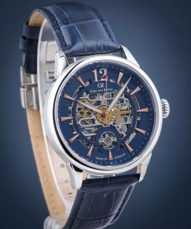 Zegarek męski Carl von Zeyten Schramberg Skeleton Automatic Limited Edition CVZ0080BLRS