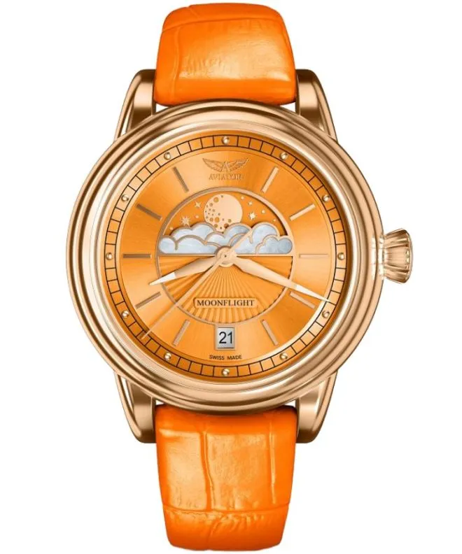 Zegarek damski Aviator Moonflight Orange Limited Edition V.1.33.2.422.4