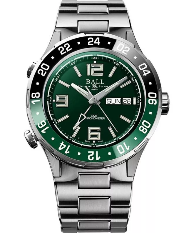 Zegarek męski Ball Roadmaster Marine GMT Automatic Titanium Limited Edition DG3000A-S2C-GR