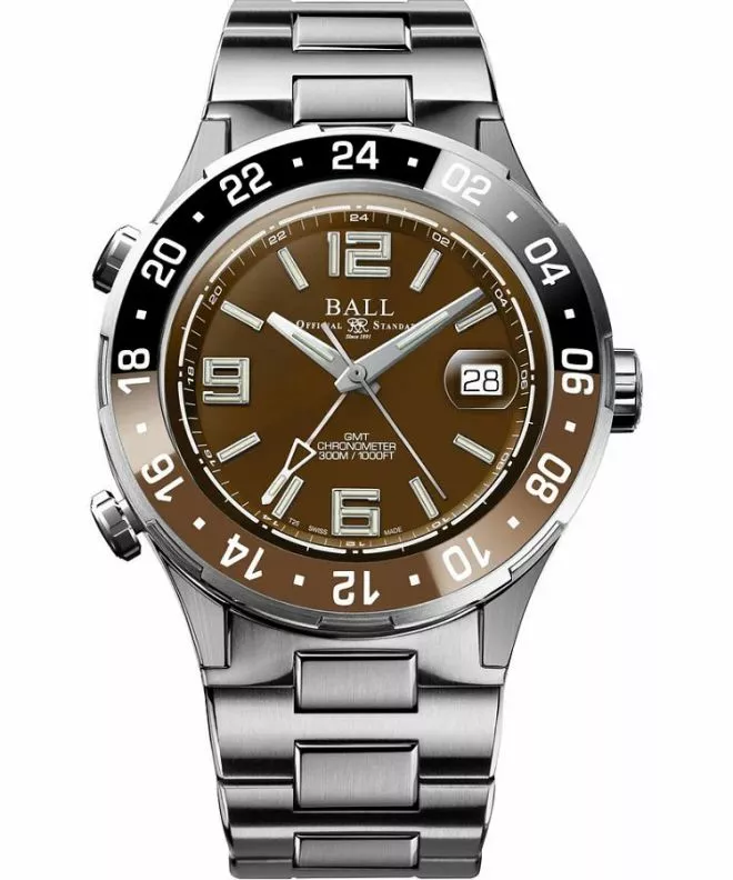 Zegarek męski Ball Roadmaster Pilot GMT Automatic Titanium Chronograph Limited Edition DG3038A-S5CJ-BR