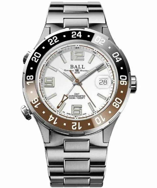 Zegarek męski Ball Roadmaster Pilot GMT Automatic Titanium Chronograph Limited Edition DG3038A-S5CJ-WH