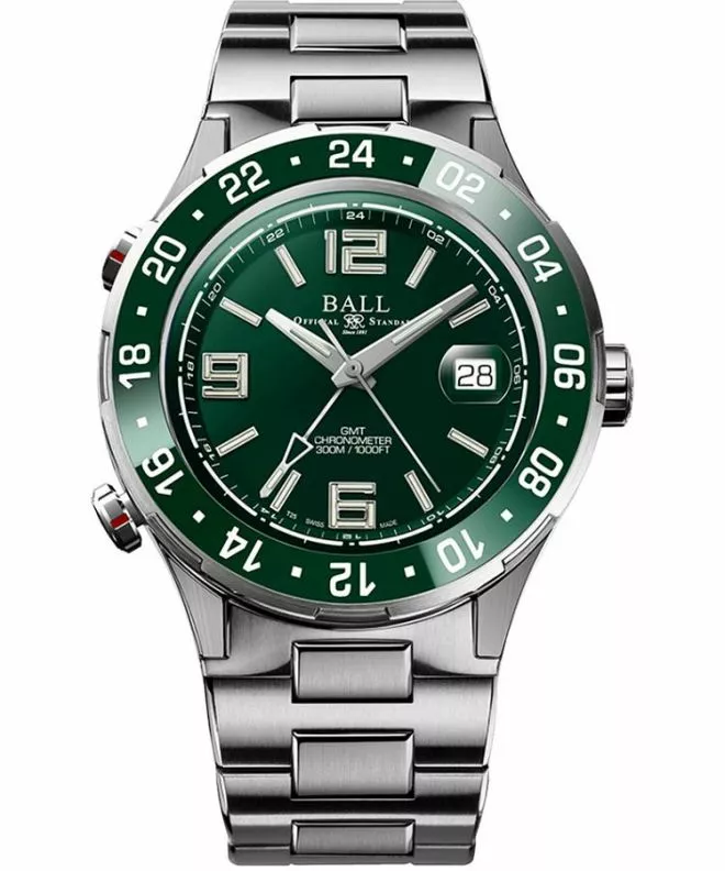Zegarek męski Ball Roadmaster Pilot GMT Automatic Titanium Chronograph Limited Edition DG3038A-S7CJ-GR