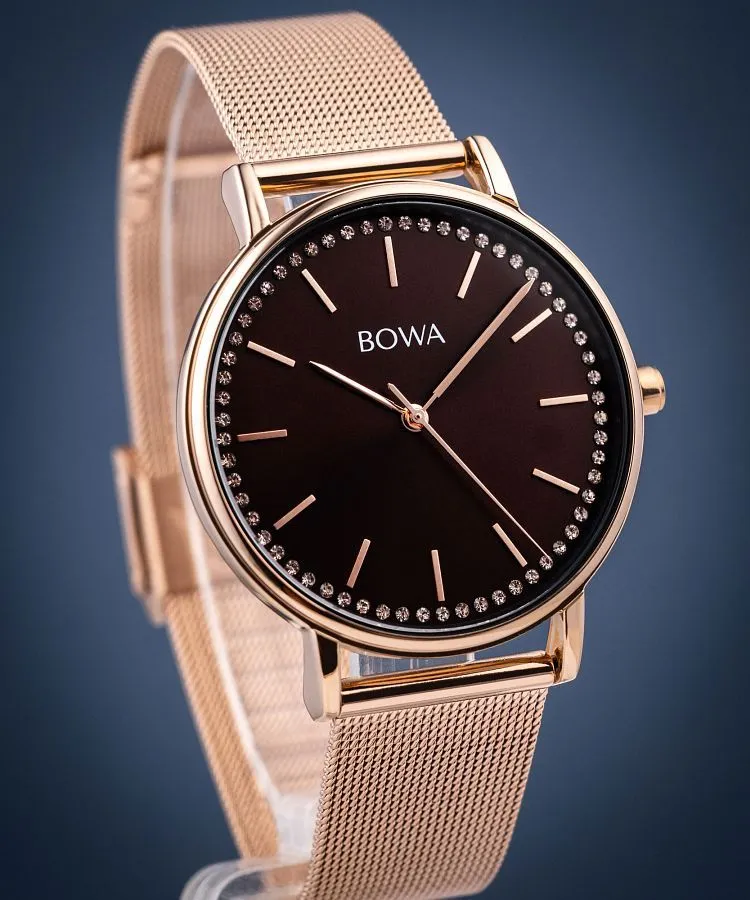 Zegarek BOWA Rio Brown-Rose Gold Mesh 38 RI387-167-187M