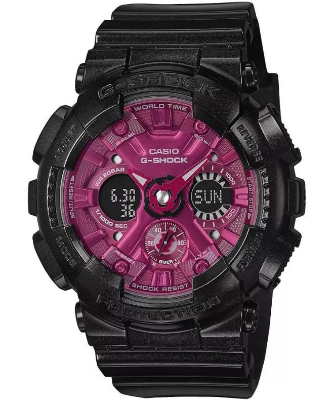 Zegarek damski Casio G-Shock Black & Red GMA-S120RB-1AER